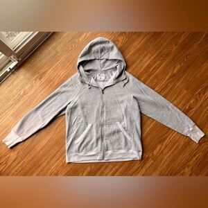 Champion Authentic Athleticwear Women's Light Gray Zipper Front Hoodie Size L